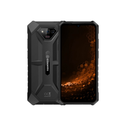 Hammer Iron V Black 6.5 " IPS 1600 x 720 pixels Mediatek Helio G36 Internal RAM 6 GB 64 GB microSD Dual SIM Nano SIM 3G 4G Main camera resolution 50 MP Secondary camera resolution 8 MP Android 13