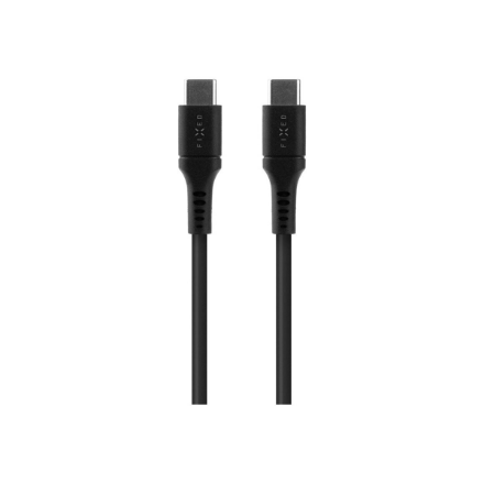 Fixed FIXDLS-CC2-BK šķidrā silikona USB-C–USB-C kabelis, 2 m, 60 W