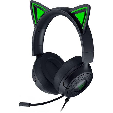 Melnas vadu spēļu austiņas Razer Kraken