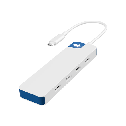 Hyper HyperDrive Flex HD5201BUGL – 4 portu USB-C centrmezgls, balts/zils