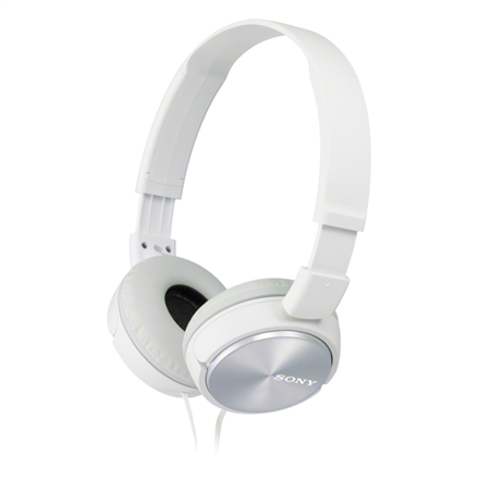 Sony MDR-ZX310AP – vadu uz ausīm liekamas austiņas ar mikrofonu, baltas