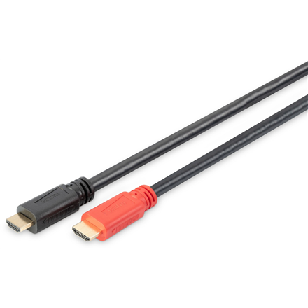 DIGITUS DB-330118-100-S – 10 m High Speed HDMI kabelis ar signāla pastiprinātāju, Type-A spraudņi