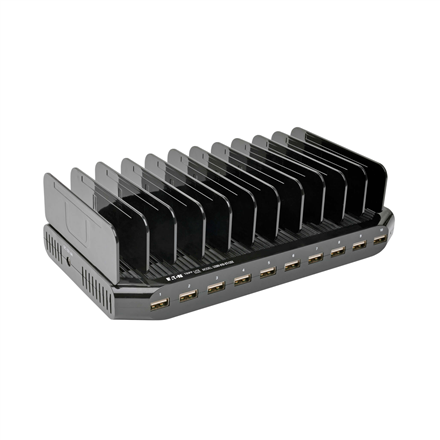 Tripp Lite U280-010-ST-CEE – 10 USB pieslēgvietu uzlādes stacija ar regulējamām starpsienām