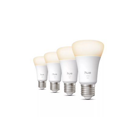 Philips Hue W 810 A60 4P EU E27 – четыре умные светодиодные лампы, белый свет от тёплого до холодного, Bluetooth и Zigbee
