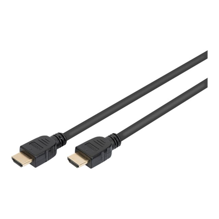 DIGITUS AK-330124-010-S – Ultra High Speed HDMI with Ethernet Type-A kabelis ar diviem spraudņiem, 1 m