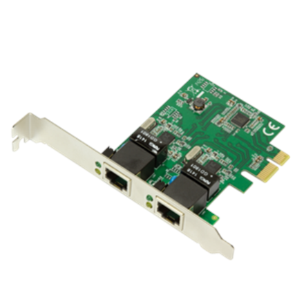 LogiLink PC0075 – PCIe tīkla karte ar 2 × Gigabit Ethernet RJ45 portiem