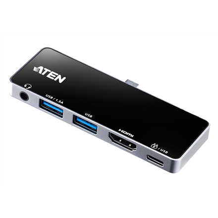 ATEN UH3238-AT – ceļojumu USB-C dokstacija ar caurlaides barošanu
