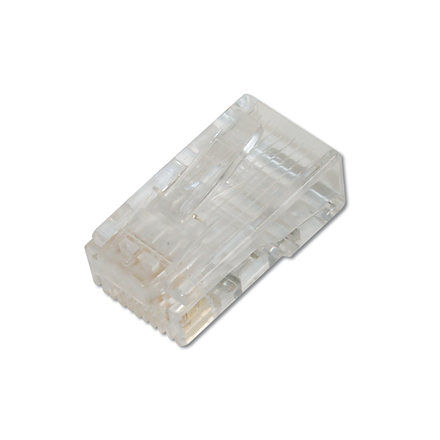 Digitus AK-219602 CAT 6 moduļa kontaktdakša, 8P8C, neekranēta, paredzēta apaļam kabelim, divdaļu kontaktdakša