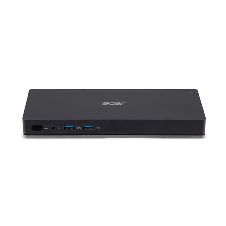 Acer USB-C Dock II – dokstacija ar ES barošanas vadu, RJ45, 2 × USB 3.0, melna