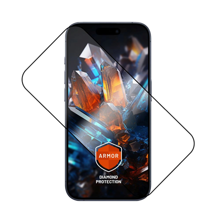 Fixed Armor FIXGA2-1602-BK – melns rūdīta stikla ekrāna aizsargs Apple iPhone 17 Pro ar putekļu noņemšanas aplikatoru un AR pārklājumu