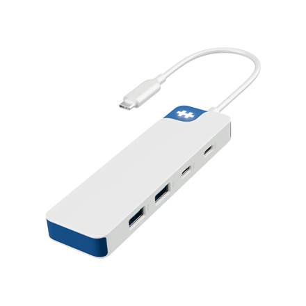 Hyper HyperDrive Flex HD5200BUGL – 4 portu USB-C kombinētais centrmezgls, balts/zils