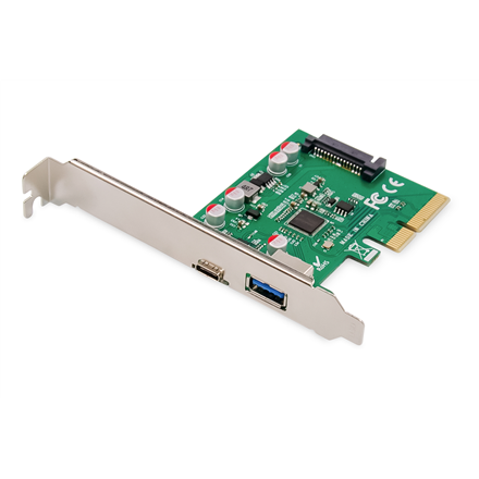 DIGITUS DS-30225 – 10 Gbit/s PCIe karte ar USB-C 3.1 Gen 2 un USB-A 3.1