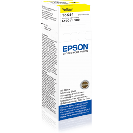 Epson T6644 tintes pudele, dzeltena, 70 ml