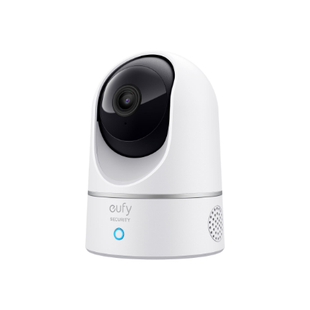 Eufy Indoor Cam 2K Pan & Tilt T8410322 – iekštelpu drošības kamera, novietojama uz galda vai pie griestiem, H.265/H.264, SD līdz 128 GB