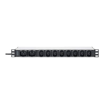 DIGITUS DN-95427 – 10 kontaktligzdu alumīnija statnē montējams PDU ar IEC C20 ieeju