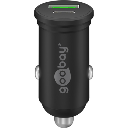 Goobay 61739 – divu USB pieslēgvietu ātrais automašīnas lādētājs ar USB-C PD, 45 W