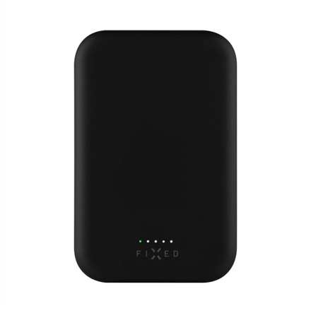 FIXED MagZen 2 FIXZENM2-10-BK – 10000 mAh bezvadu MagSafe ārējais akumulators, USB-C 5 V/2 A, 9 V/2.22 A, 12 V/1.67 A, līdz 20 W, melns