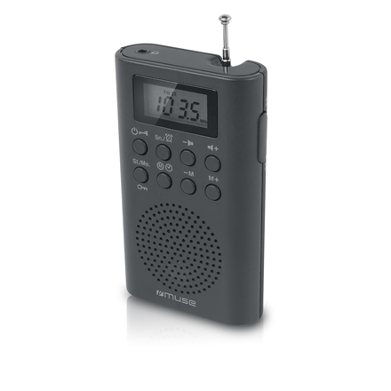 Muse M-03 R – kabatas radio, melns