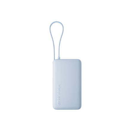 Xiaomi 67W 10000 BHR08NZGL – 10 000 mAh ārējais akumulators ar iebūvētu USB-C kabeli, 67 W, gaiši zils