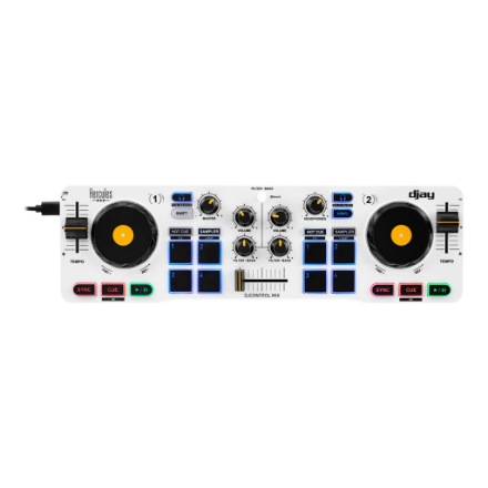 Hercules DJControl Mix – Bluetooth USB DJ kontrolieris ar skaļruņiem