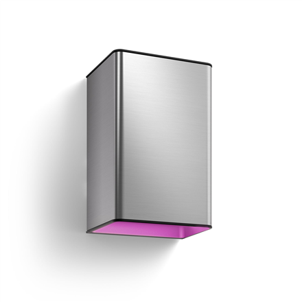 Philips Hue WCA Resonate Outdoor Wall Lantern, Inox 8 W 2000-6500 Hue White Colour Ambiance
