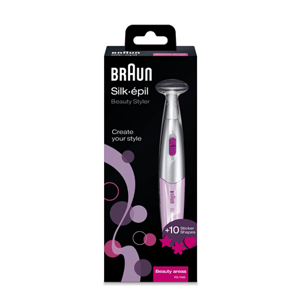 Braun SilkFinish FG1100 – precision trimmer, 1 power level, AAA, pink