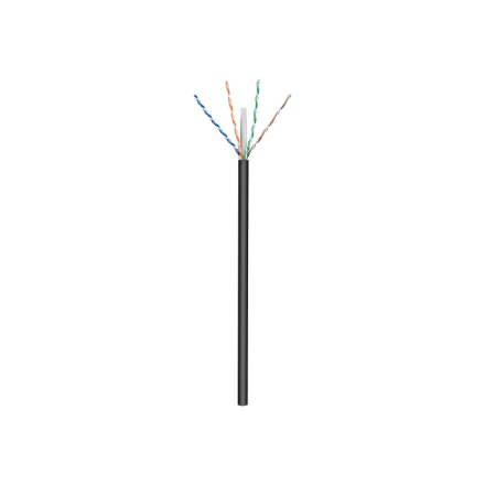 Goobay āra tīkla kabelis, CAT 6 U/UTP AWG 24/1, kabeļa garums: 100 m, melns