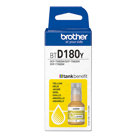 Brother BTD180Y – tintes pudele, dzeltens