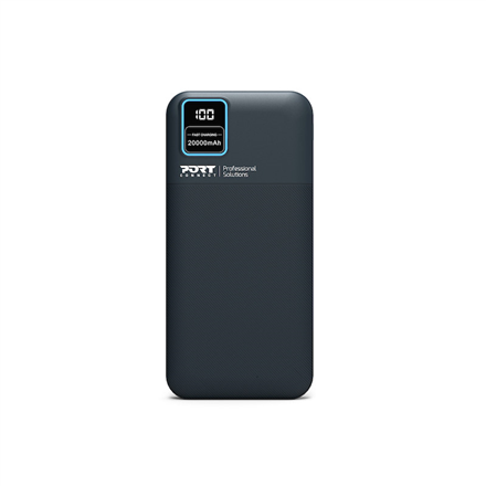 Port Connect 907002 – USB-C ārējais akumulators, 20000 mAh, zils