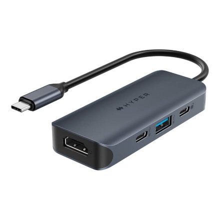 Hyper HyperDrive Next HD4001GL – 4 portu USB-C centrmezgls ar 1× HDMI