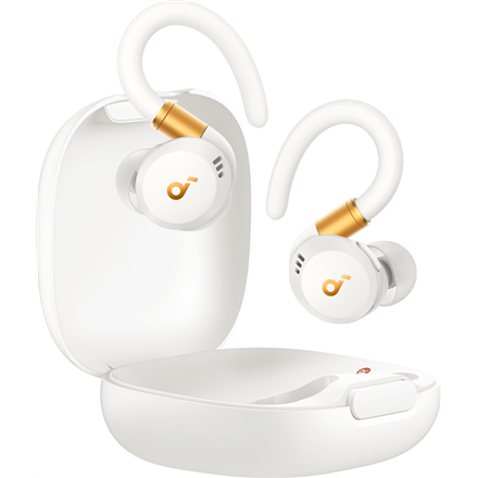 Anker Soundcore austiņas ar auss āķi Sport X20, Bluetooth, ANC, balta/zelta