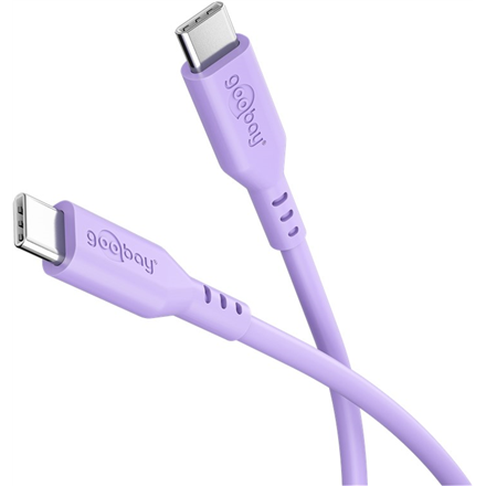Goobay 77745 – uzlādes un datu kabelis, USB-C–USB-C, silikona apvalks