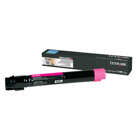 Lexmark X950X2MG – īpaši lielas ietilpības tonera kasetne, 22K, fuksīna, paredzēta X95x