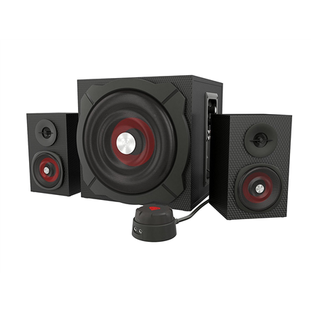 Genesis Helium 610BT Bluetooth sarkans/melns (GENESIS Helium 610BT datora skaļruņi, ar vadu, Bluetooth, melni)