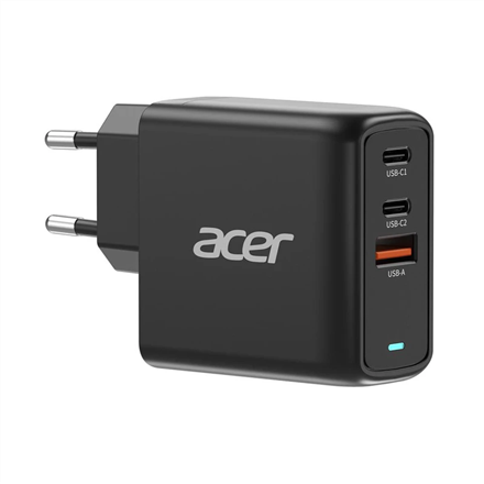 Acer 67W PD GaN Lādētājs, 2 x USB C un 1 x USB A, ES kontaktdakša, 100W USB C kabelis, Mazumtirdzniecības iepakojums