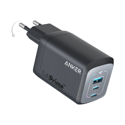 Anker Prime 735 A2669313 – 67 W sienas lādētājs ar 1 × USB-A un 2 × USB-C