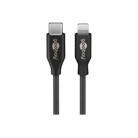 Goobay 39445 – uzlādes un datu kabelis, Lightning–USB-C, apaļš kabelis
