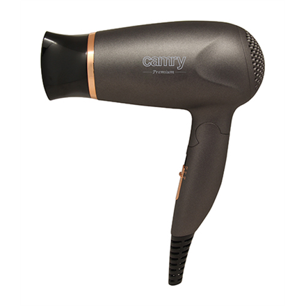 Camry CR 2261 – 1400 W hair dryer, 2 temperature settings, metallic grey/gold