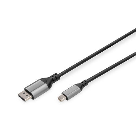 DIGITUS DB-340106-020-S – 2 m Mini DisplayPort uz DisplayPort adaptera kabelis, 8K