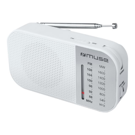 Muse M-025 RW – pārnēsājams radio, balts