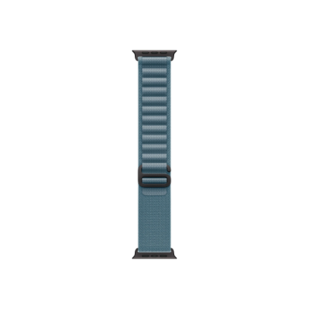 Apple Watch MG9L4ZM/A – 49 mm gaiši zila Alpine Loop siksniņa, melna titāna apdare, M