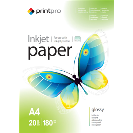 ColorWay PrintPro – ļoti glancēts fotopapīrs, 180 g/m², A4, 20 loksnes