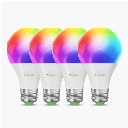 Nanoleaf Essentials Smart A60 Bulb Matter WiFi 900Lm 2700-6500K, 4pcs pack E27 9 W RGBCW