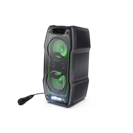 Sharp ballīšu skaļruņu sistēma ar iebūvētu akumulatoru PS-931, 180 W, ūdensizturīga, Bluetooth bezvadu savienojums, pārnēsājama, melna