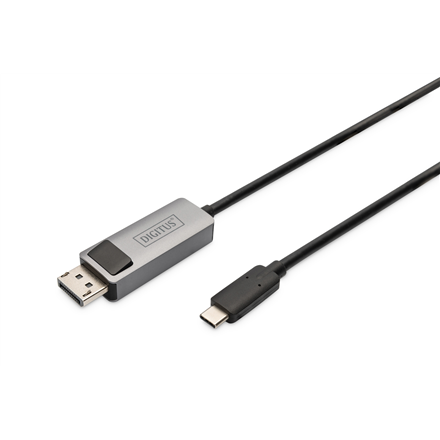 Digitus divvirzienu adaptera kabelis DB-300334-020-S, USB-C uz DP, USB-C Display Port