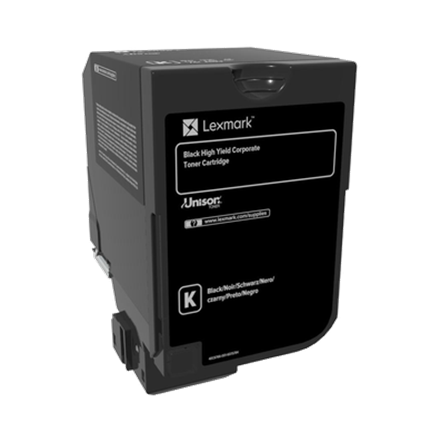 Lexmark 74C2HKE – Corporate programmas tonera kasetne, melna