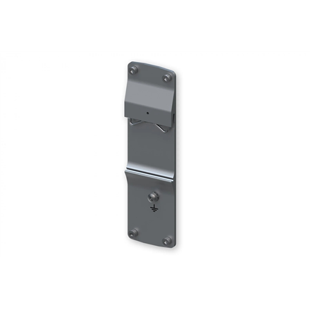 Teltonika PR5MEC24 – aizmugurējais DIN sliedes panelis, 115 × 32.2 × 5.8 mm, alumīnijs