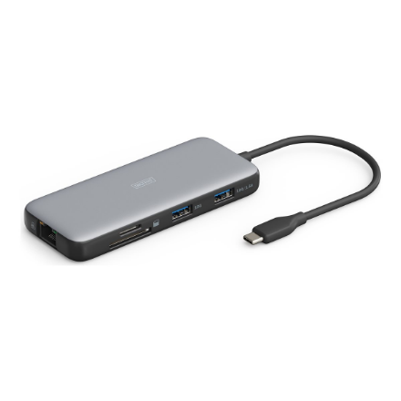 DIGITUS DA-70914 – 7 portu USB-C dokstacija, HDMI, RJ-45 Gigabit Ethernet