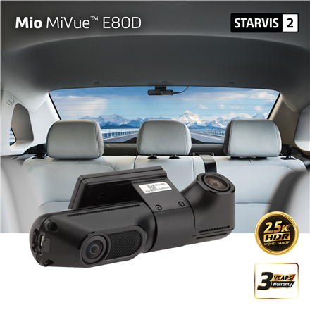 Mio MiVue E80D HDR divas aizmugurējās kameras