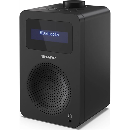 Sharp DR-430(BK) – FM/DAB/DAB+ digitālais radio ar Bluetooth 5.0, pusnakts melns